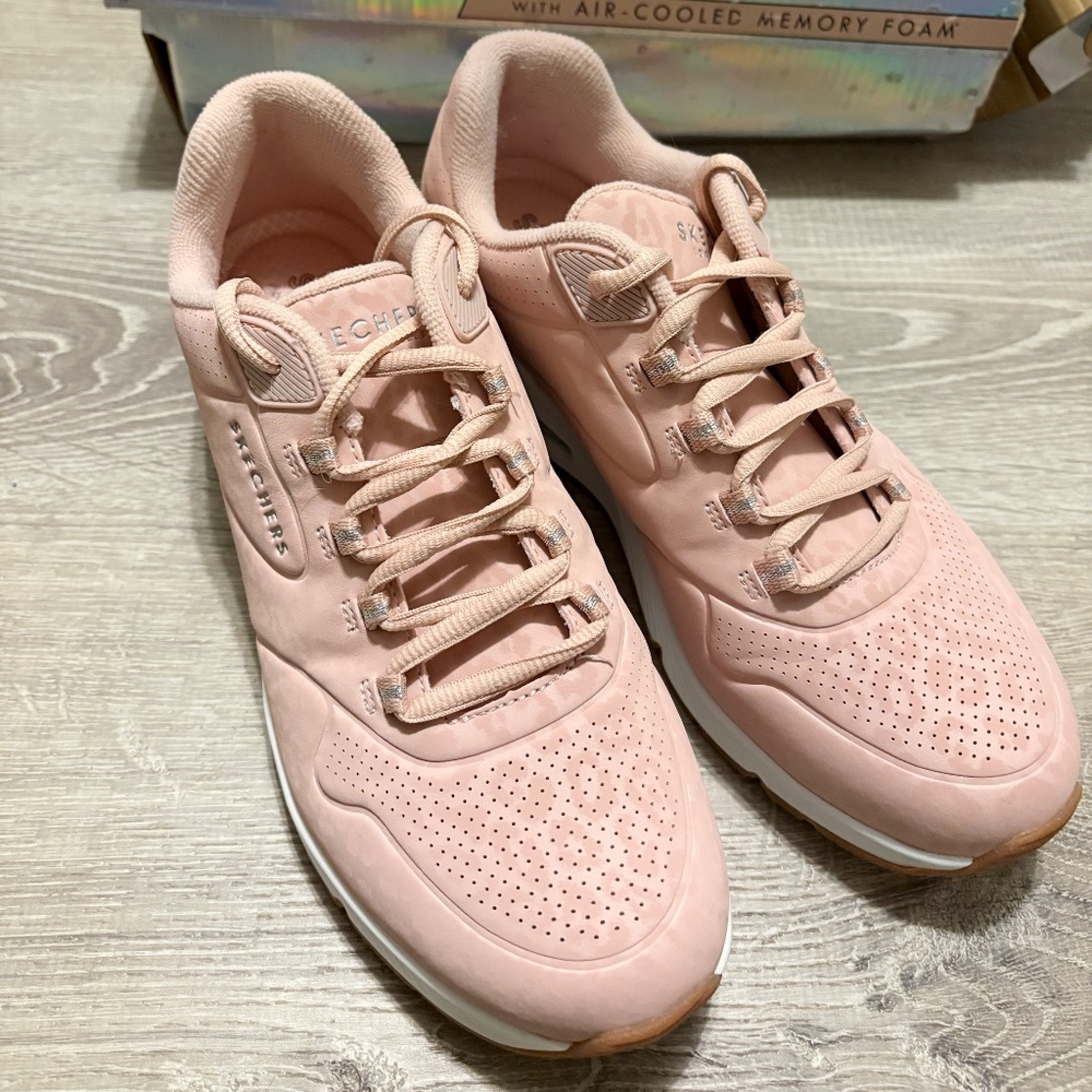 Sketchers Uno 2 Leopard blush sneakers - Picture 3 of 5